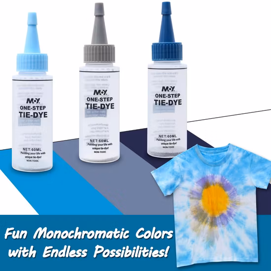 Pintura Tie Dye de 3 colores para kits de teñido anudado de tela